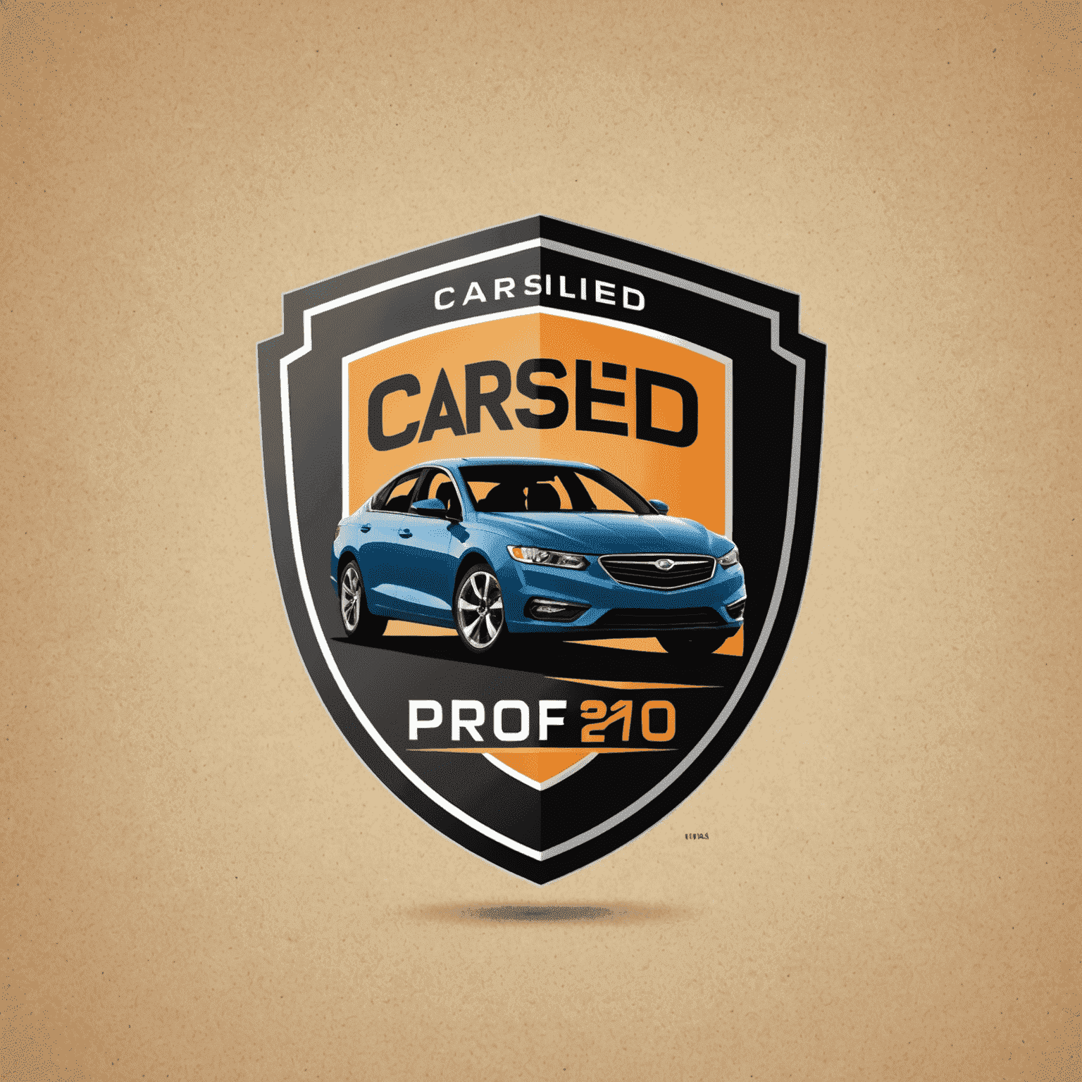 CarShieldPro logo met een schild en auto silhouet