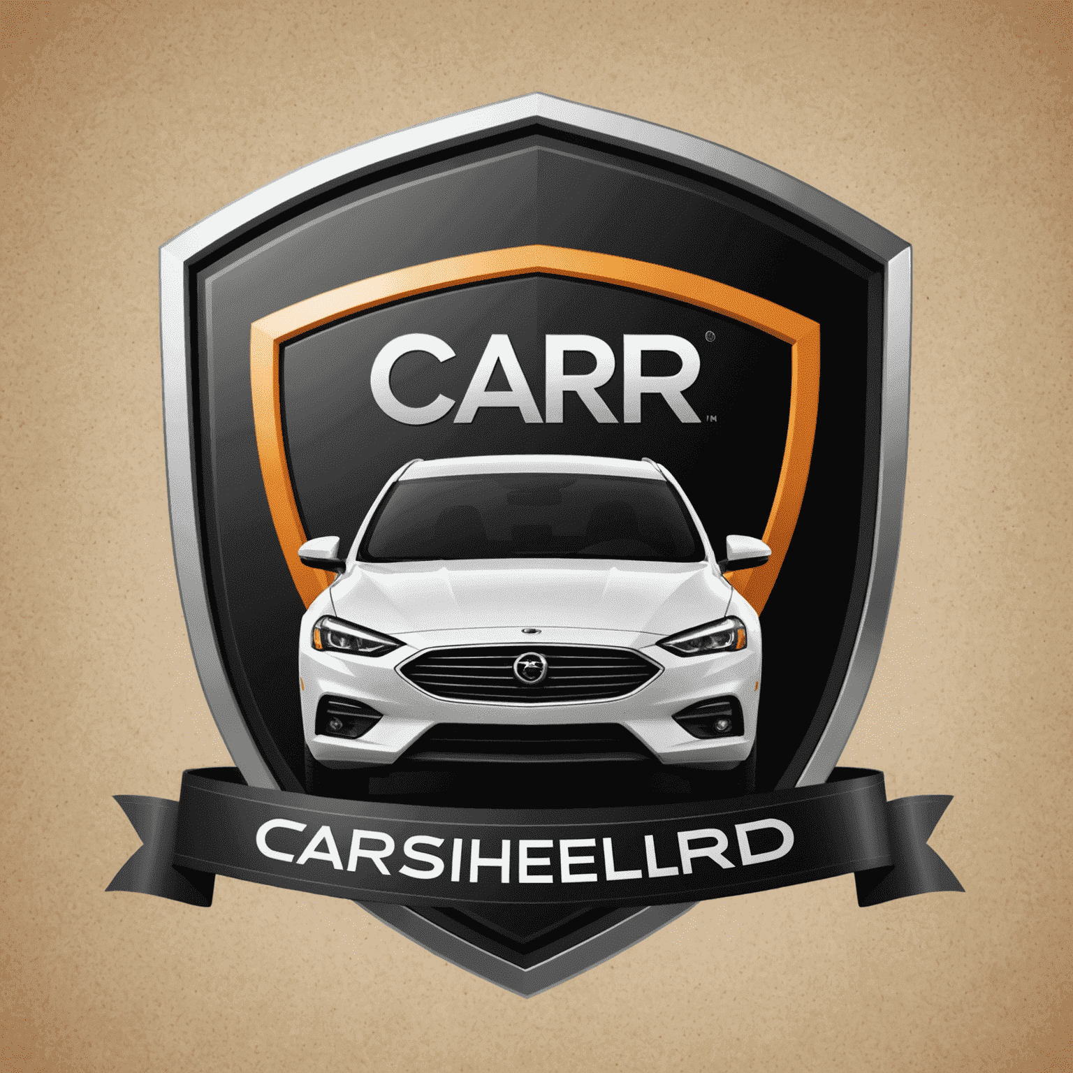 CarShieldPro logo met een schild en auto silhouet